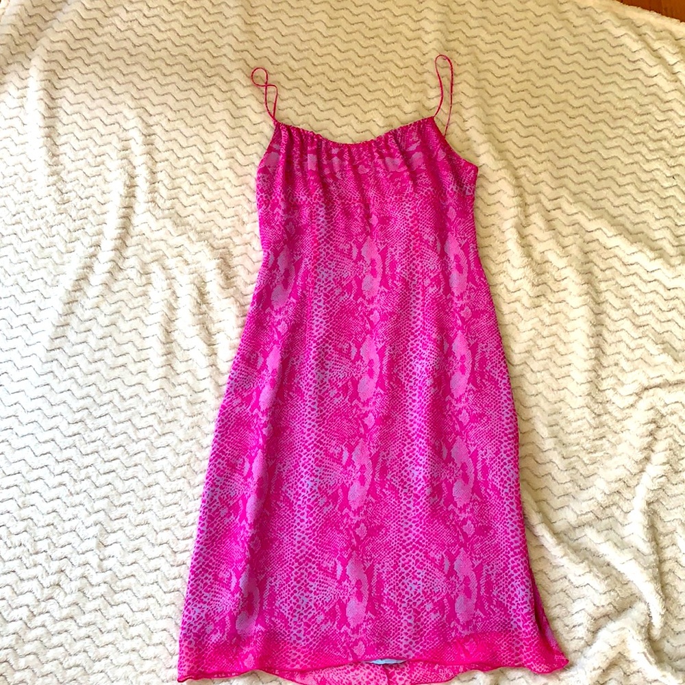 Y2K vintage Python pattern Bodycon 👗 Dress